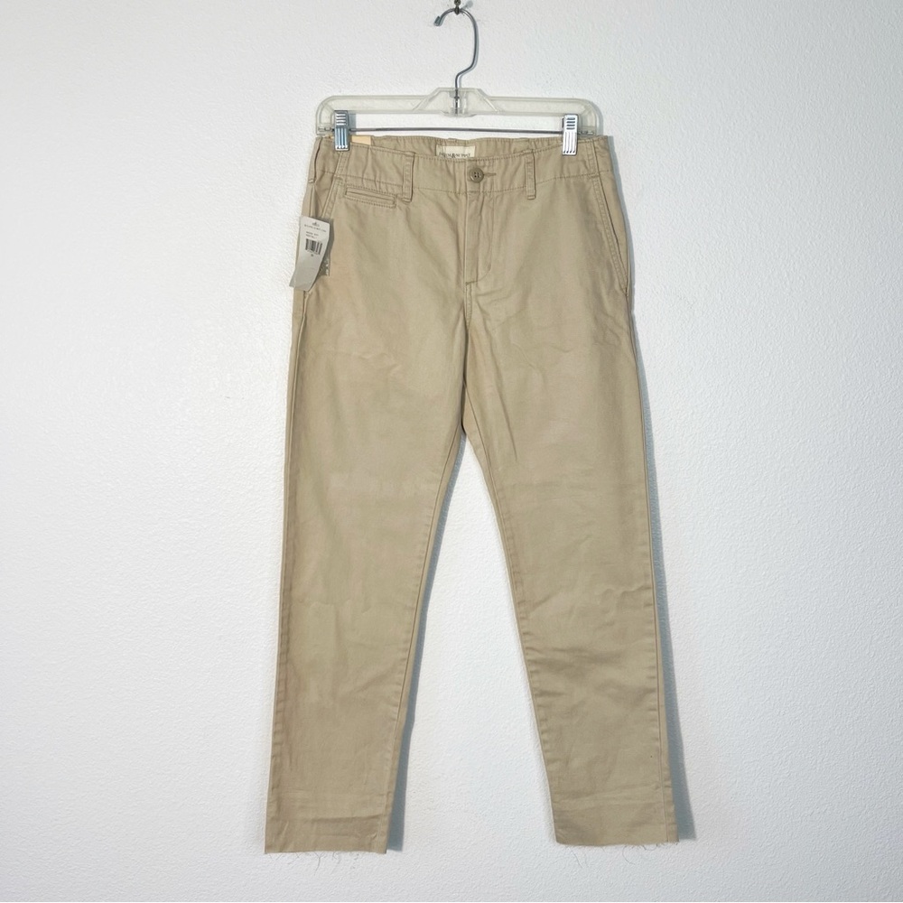 Denim & Supply Ralph Lauren Cotton Khaki Pants Raw Hem Size 26 NEW